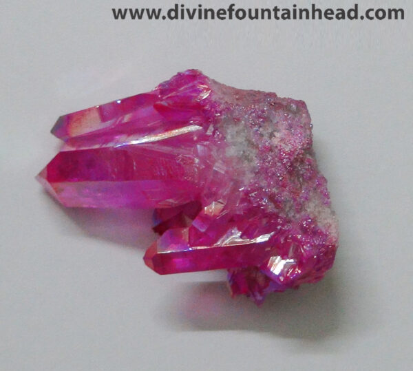 Pink Angel Aura Quartz Cluster - Image 3