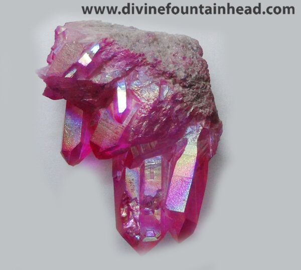 Pink Angel Aura Quartz Cluster - Image 4