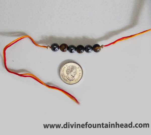 Tiger Eye-Haematite Protection Thread Bracelet - Image 4