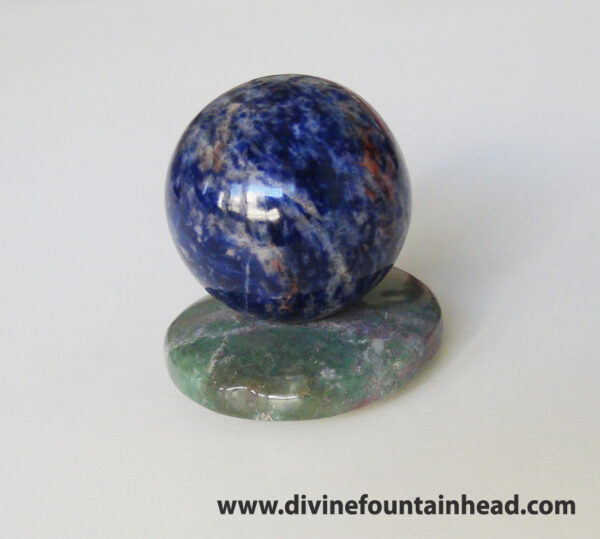 Sodalite Sphere with Agate Stand - Image 4