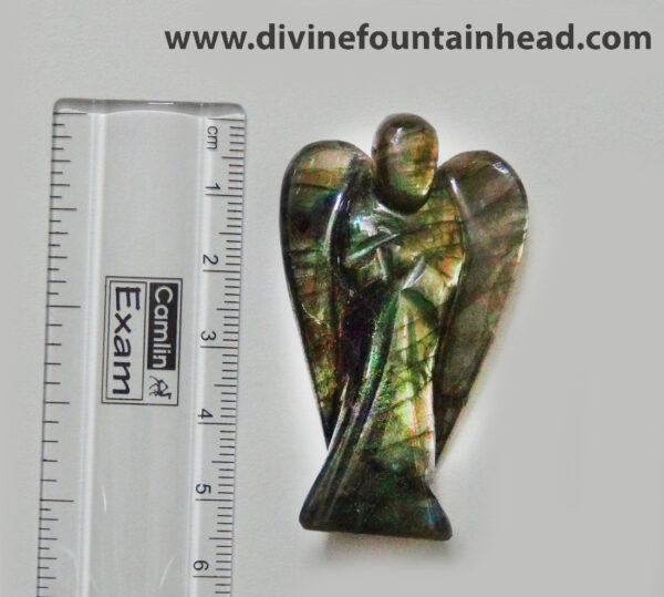 Labradorite Angel with Golden Flash - Image 4