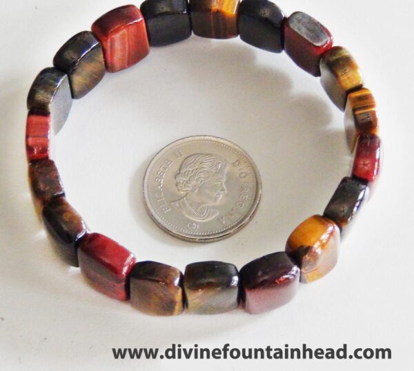 Blue–Red–Yellow Tiger Eye Protection Bracelet - Image 3