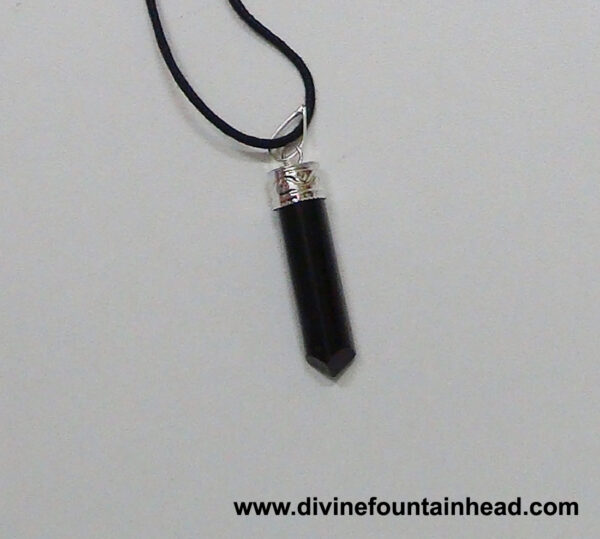 Black Tourmaline Pencil Pendant (EMF Radiation Protection) - Image 3