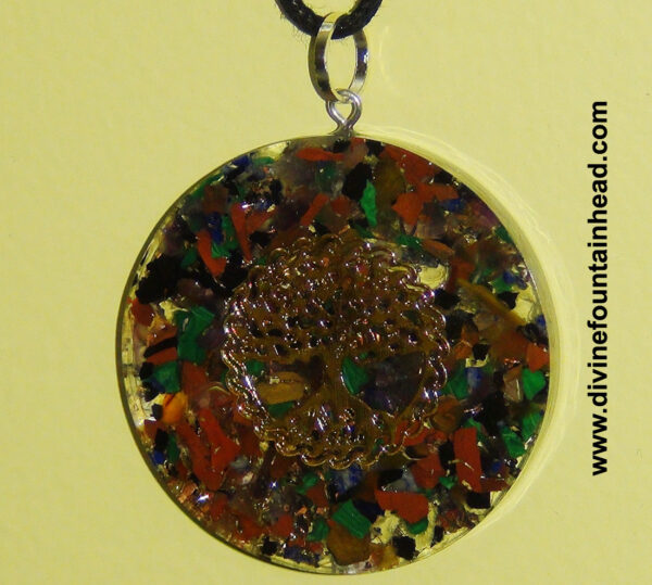 Tree of Life (Sacred Geometry) Orgone Pendant - EMF Radiation Protection - Image 3