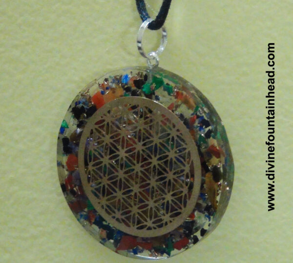 Flower of Life (Sacred Geometry) Orgone Pendant - EMF Radiation Protection - Image 4