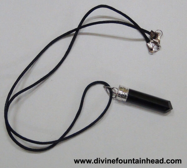 Black Tourmaline Pencil Pendant (EMF Radiation Protection) - Image 4