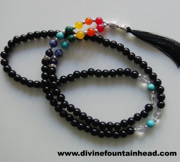Seven Chakra & Protection Japa Mala (108 beads) - Image 3